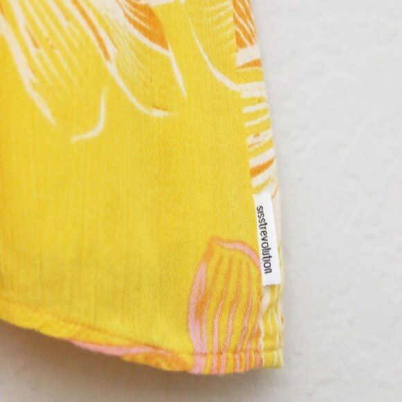 NEW Sisstrevolution I'm Fluttered Dress S Batwing Dolman Yellow Pink Gauze Mini - Picture 9 of 16